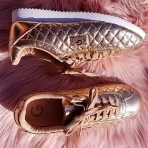 Textured Glam Rose Gold Sneakers